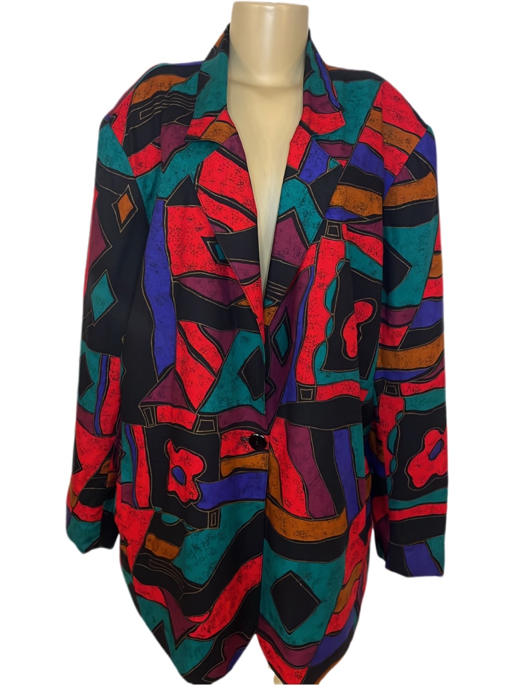 Vintage Stephanie Thomas Abstract Blazer